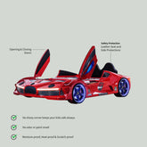 Luxury Race Red Double Car Bed Design For Little Champs